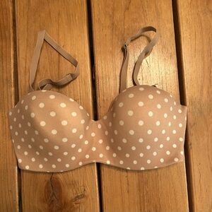 Victoria's Secret Tan Polka Dot Bra